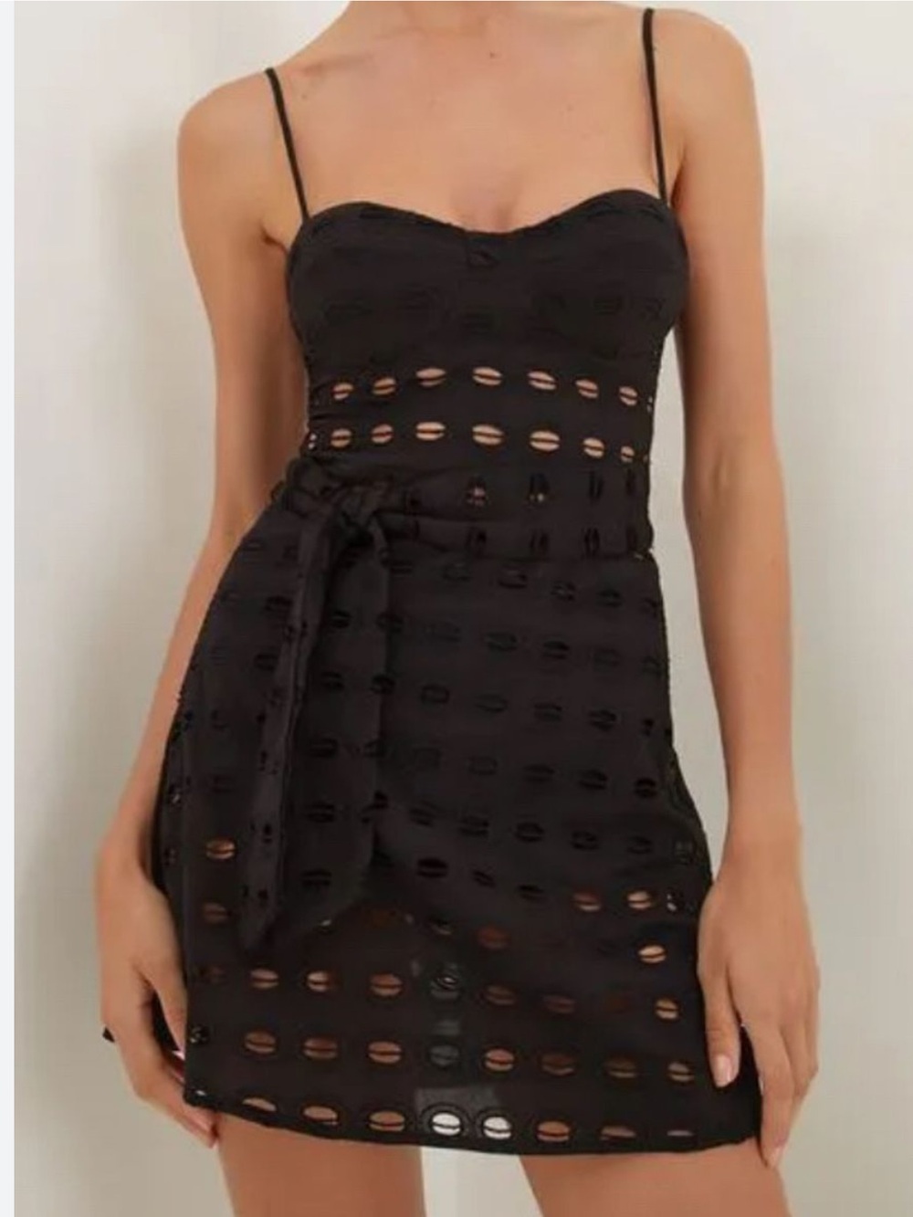 VIX Paula Hermanny Noir Short Chemise Dress Women XL Black Swim Cover Up NEW